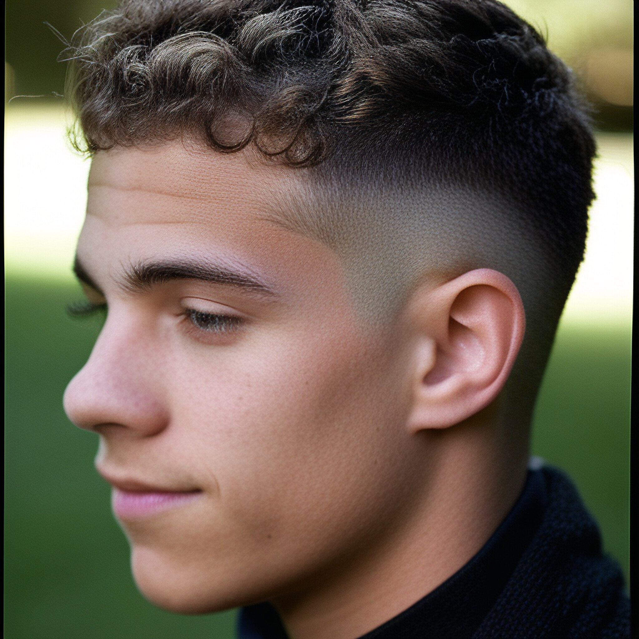 Discover the beauty of this young man's Afro hairstyle, perfectly capturing the essence of natural hair and cultural identity.