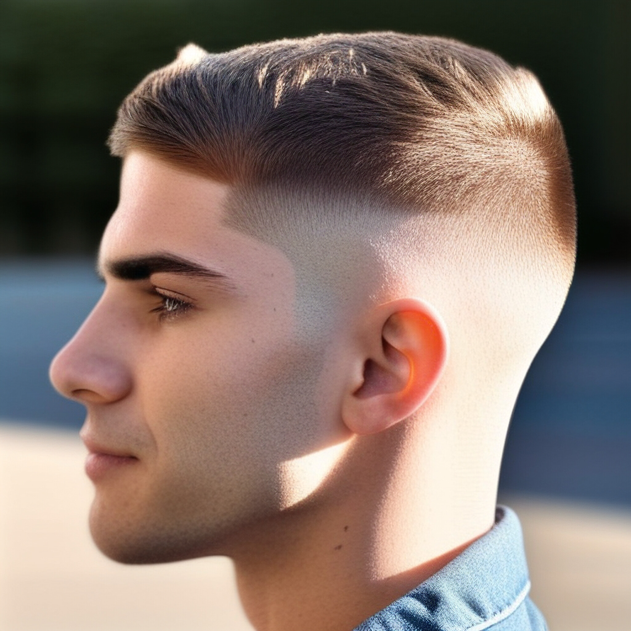 This minimalist chic low fade haircut is perfect for those who want a simple yet stylish hairstyle.