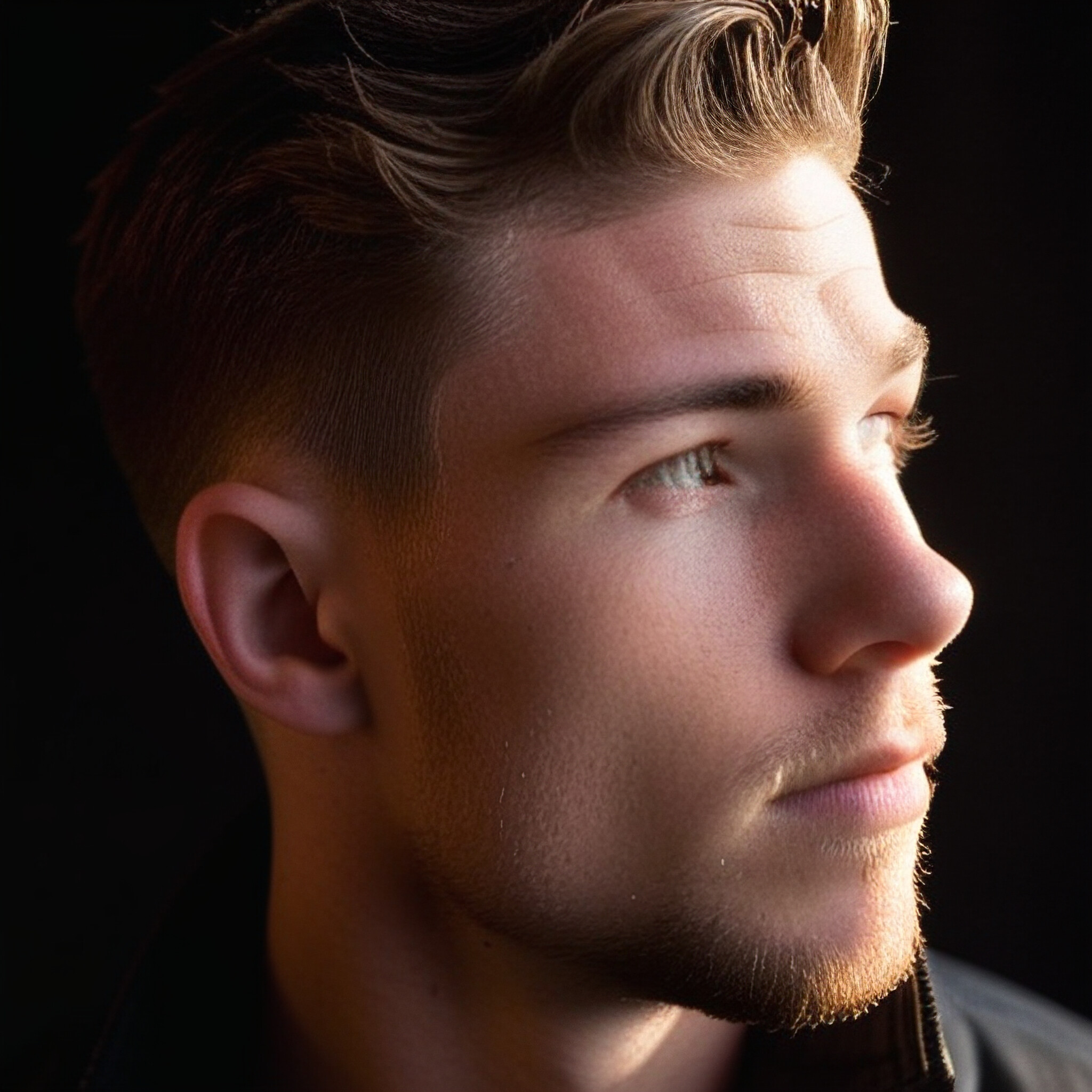 Discover the versatility and sophistication of the low fade haircut, a modern classic that's perfect for anyone looking to upgrade their grooming routine. This stylish haircut features a seamless blend of short hair on one side with longer, textured strands at the top and back.