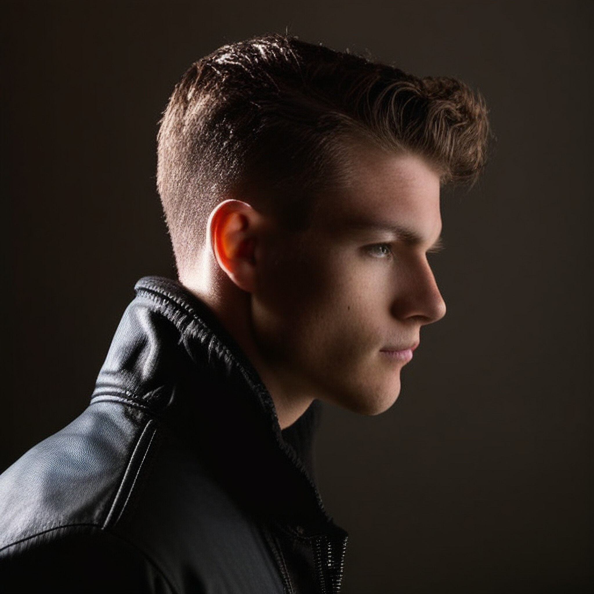 Discover the versatility of the low fade hairstyle in this stunning close-up shot. The contrast between the short sides and back, paired with the longer top layer, creates a look that's both stylish and versatile. Perfect for anyone looking to update their grooming routine or simply appreciate the art of hairstyling.