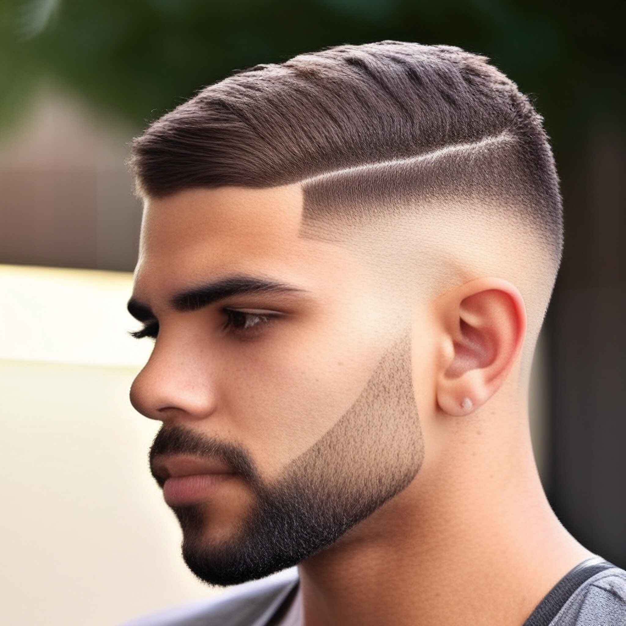 A close-up view of a low fade haircut that highlights its unique texture and style.