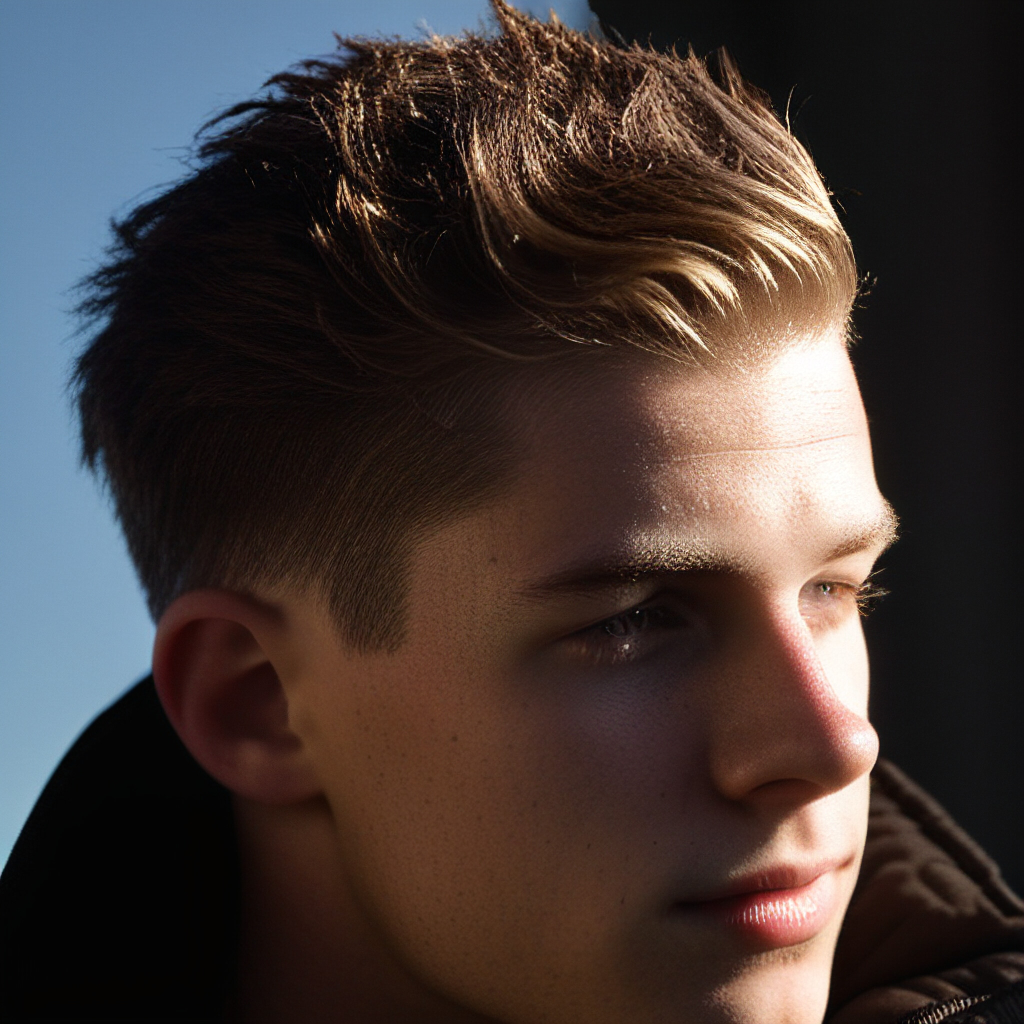 The low fade hairstyle is a great option for those who want to maintain a neat and tidy look without too much fuss. In this image, the young man's hair is perfectly coiffed, with no visible lines or edges. Take inspiration from this example and discover how easy it can be to rock a low fade haircut.