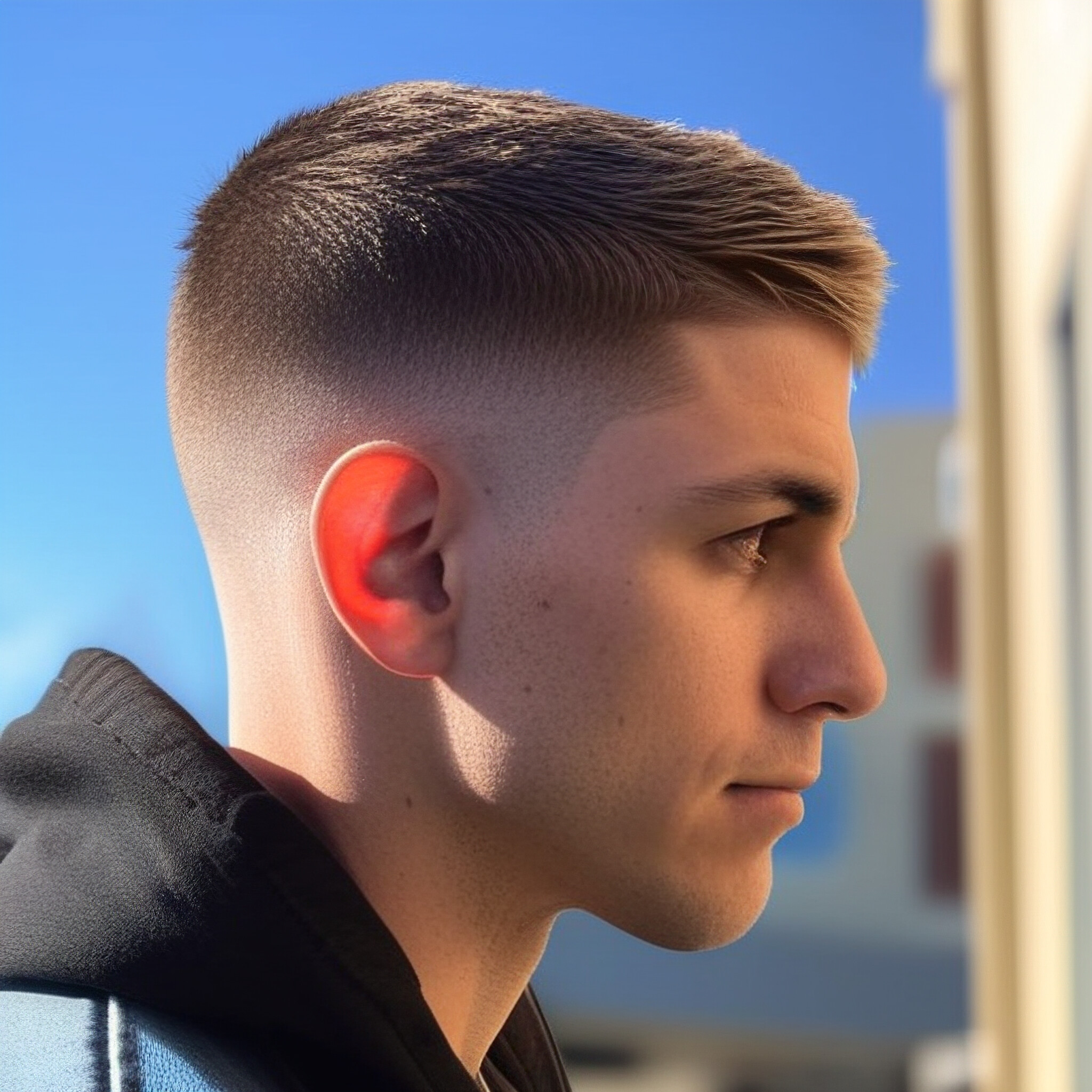 This low fade hairstyle is perfect for those who want a simple yet stylish look.